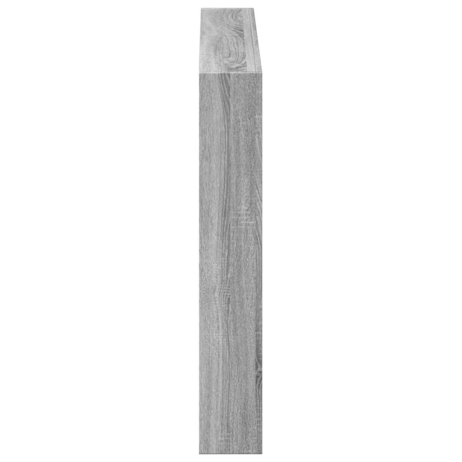 Hoofdbordkast met LED-verlichting 120x17x102 cm grijs sonoma