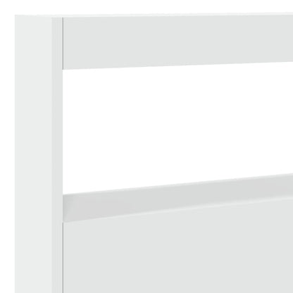Hoofdbordkast met LED-verlichting 140x17x102 cm wit