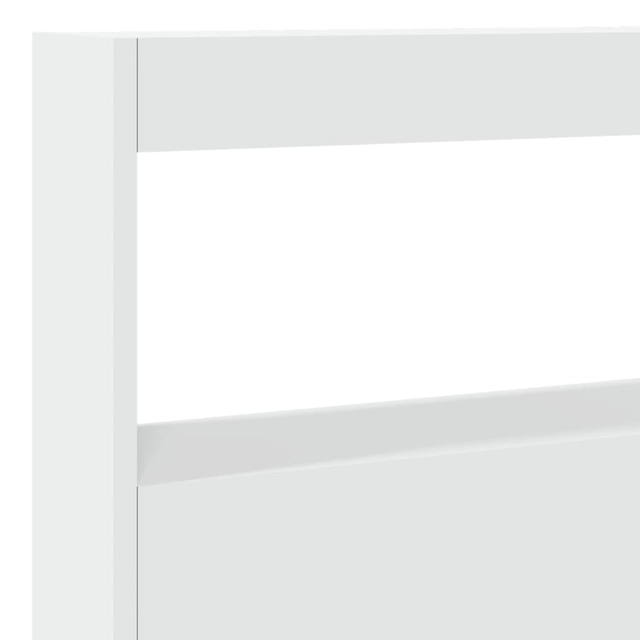 Hoofdbordkast met LED-verlichting 140x17x102 cm wit