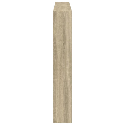 Hoofdbordkast met LED-verlichting 140x17x102 cm sonoma eiken