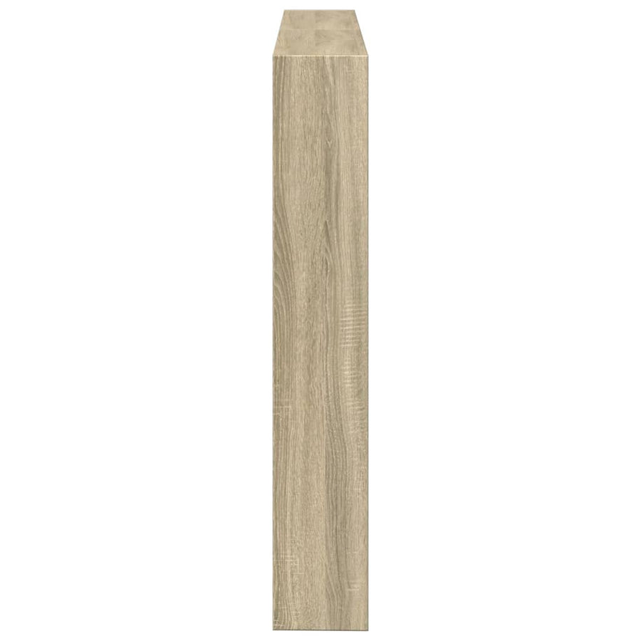 Hoofdbordkast met LED-verlichting 140x17x102 cm sonoma eiken