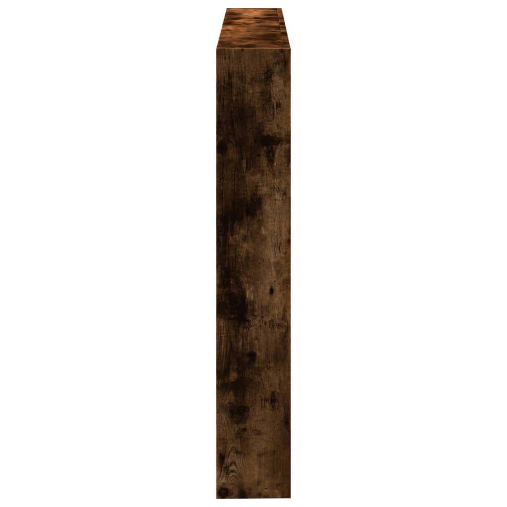 Hoofdbordkast met LED-verlichting 140x17x102 cm gerookt eiken