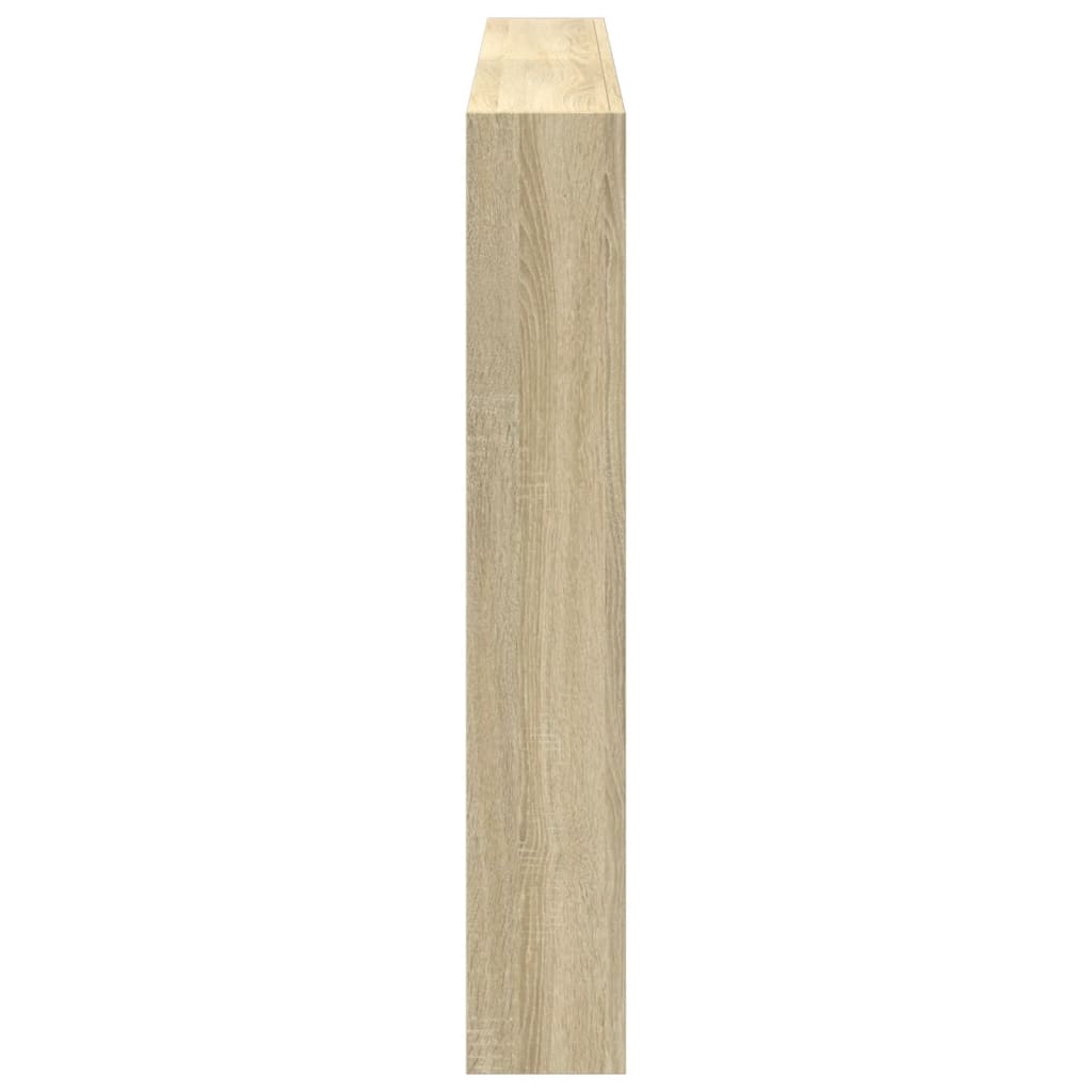 Hoofdbordkast met LED-verlichting 160x17x102 cm sonoma eiken