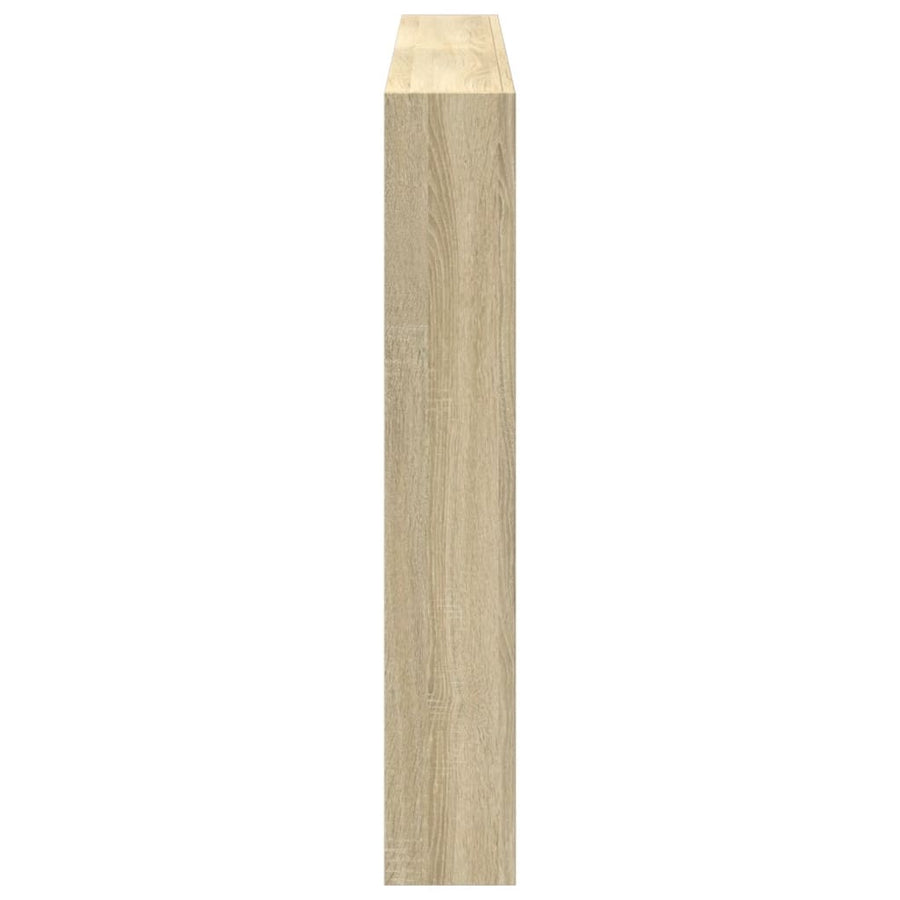 Hoofdbordkast met LED-verlichting 160x17x102 cm sonoma eiken
