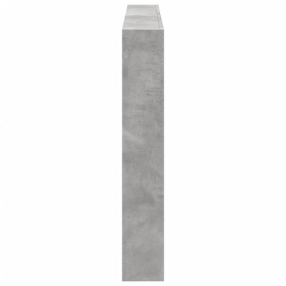 Hoofdbordkast met LED-verlichting 160x17x102 cm betongrijs