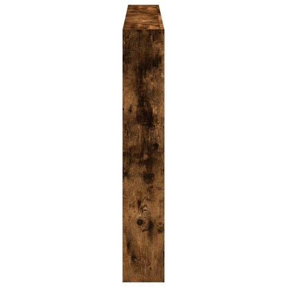 Hoofdbordkast met LED-verlichting 160x17x102 cm gerookt eiken