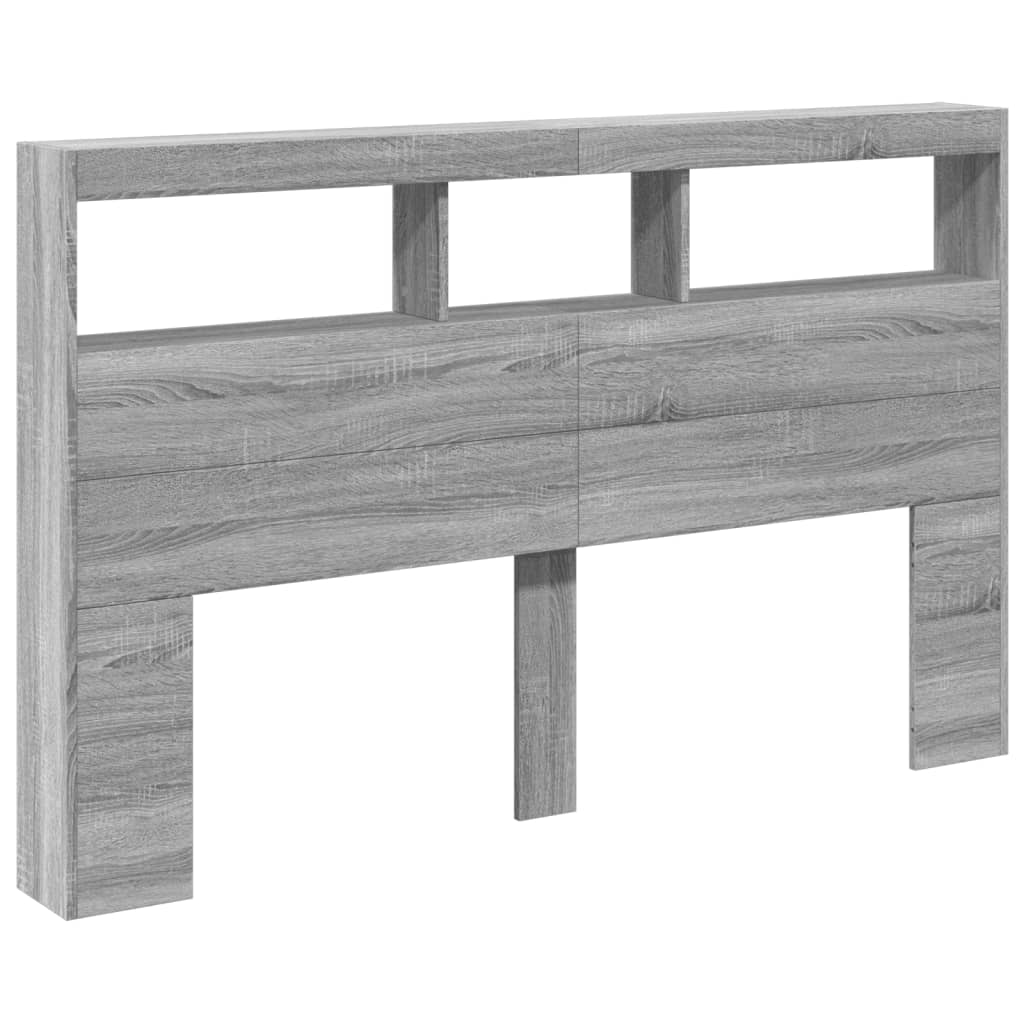 Hoofdbordkast Met Led-Verlichting 160 x 17 x 102 cm