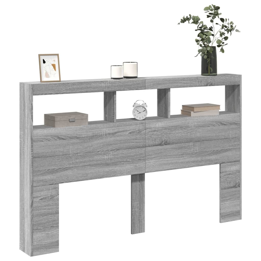 Hoofdbordkast Met Led-Verlichting 160 x 17 x 102 cm