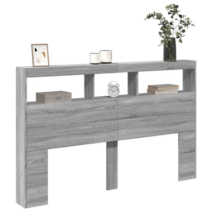 Hoofdbordkast Met Led-Verlichting 160 x 17 x 102 cm