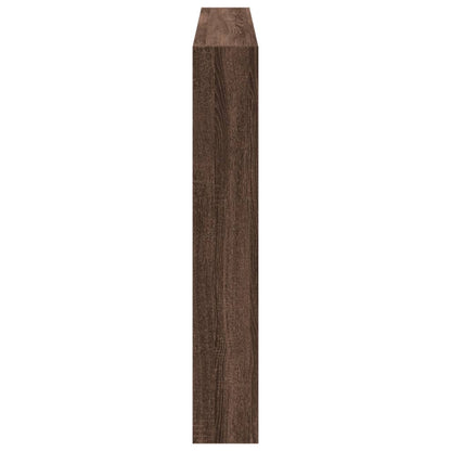 Hoofdbordkast met LED-verlichting 160x17x102 cm bruin eiken