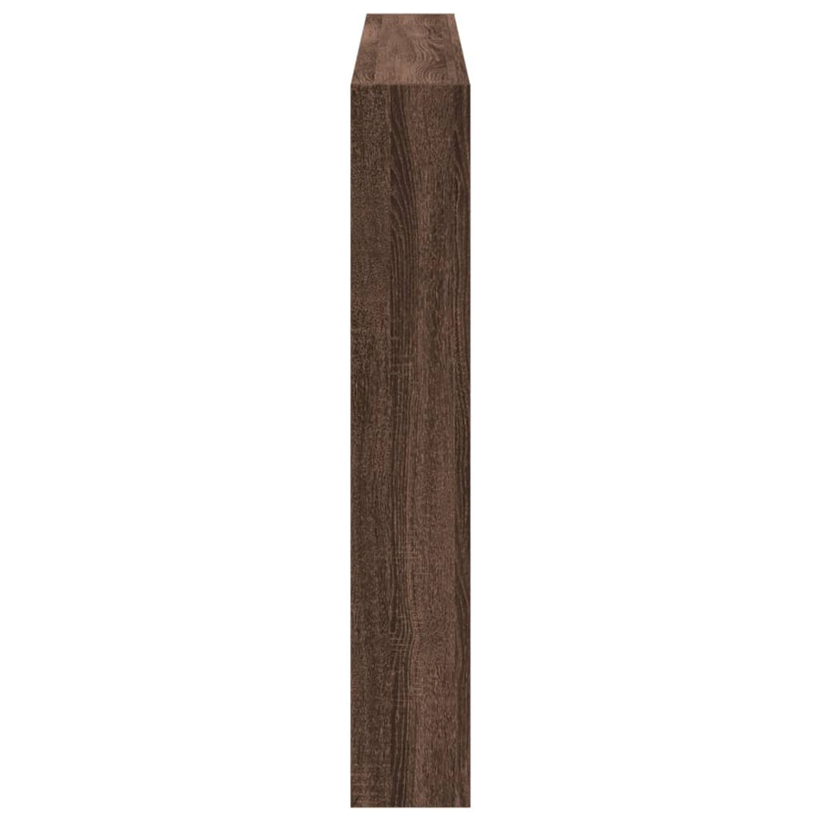 Hoofdbordkast met LED-verlichting 160x17x102 cm bruin eiken