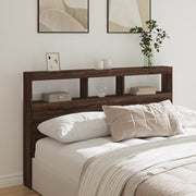Hoofdbordkast 160x17x102 cm bruin eiken met LED