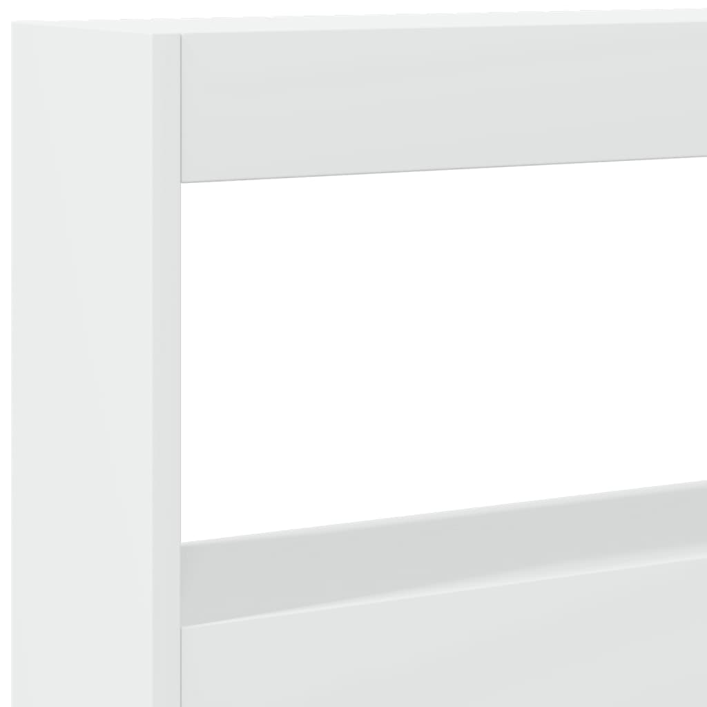 Hoofdbordkast met LED-verlichting 180x17x102 cm wit