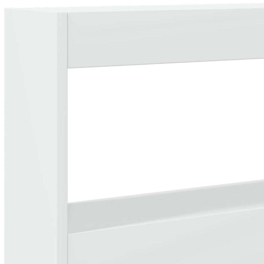 Hoofdbordkast met LED-verlichting 180x17x102 cm wit