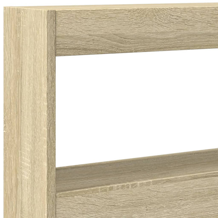 Hoofdbordkast met LED-verlichting 180x17x102 cm sonoma eiken