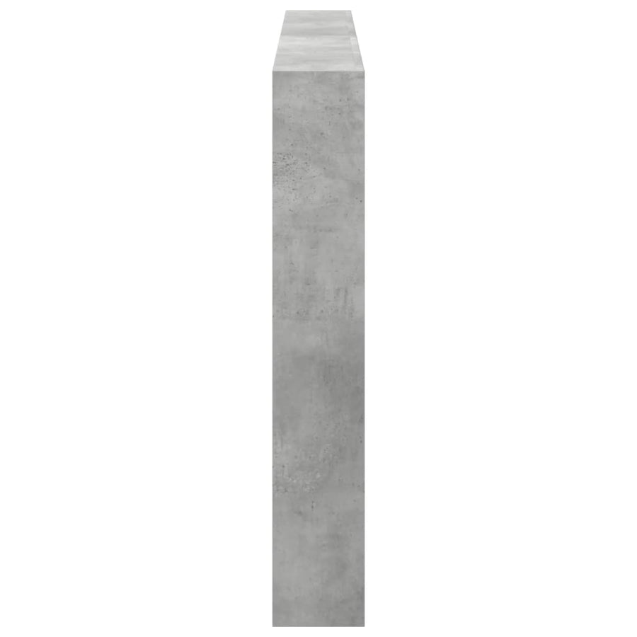 Hoofdbordkast met LED-verlichting 180x17x102 cm betongrijs
