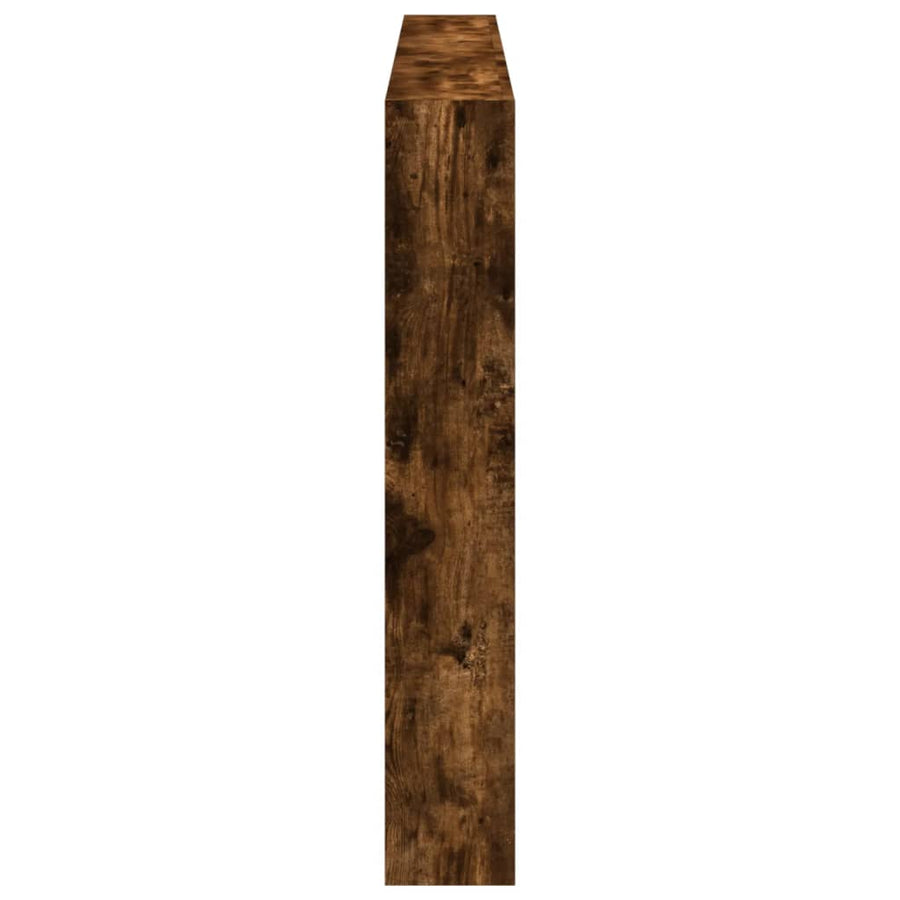 Hoofdbordkast met LED-verlichting 180x17x102 cm gerookt eiken