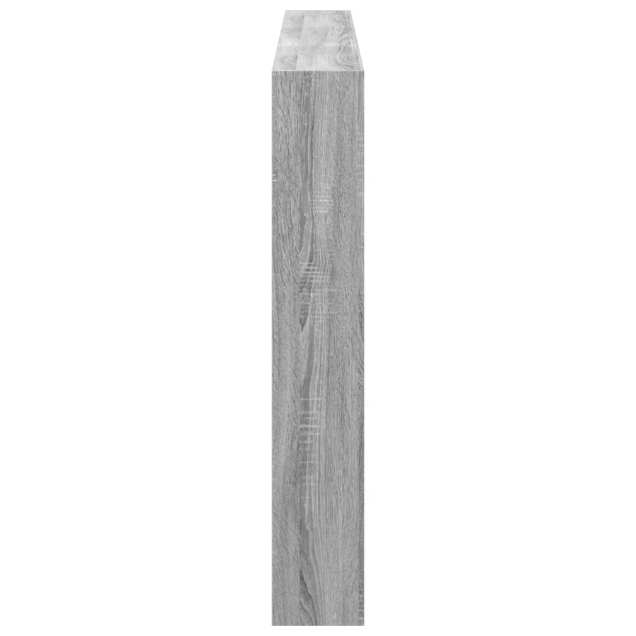 Hoofdbordkast met LED-verlichting 180x17x102 cm grijs sonoma
