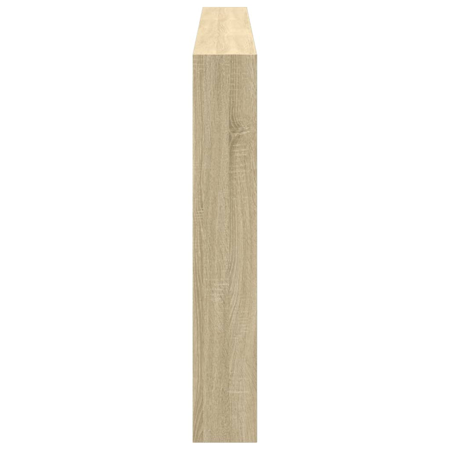 Hoofdbordkast met LED-verlichting 200x17x102 cm sonoma eiken