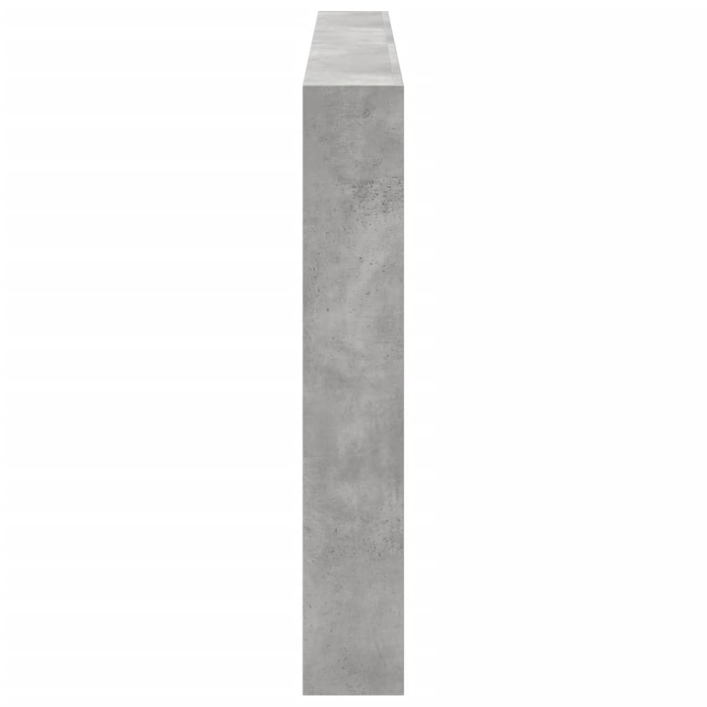 Hoofdbordkast met LED-verlichting 200x17x102 cm betongrijs