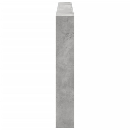 Hoofdbordkast met LED-verlichting 200x17x102 cm betongrijs
