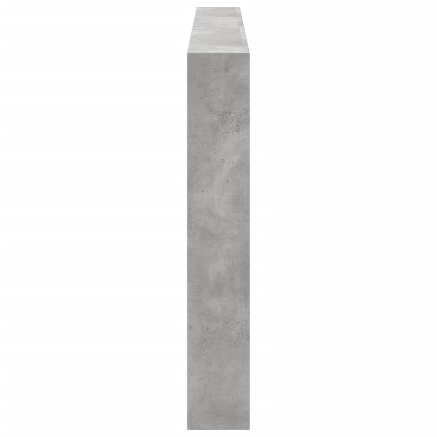 Hoofdbordkast met LED-verlichting 200x17x102 cm betongrijs