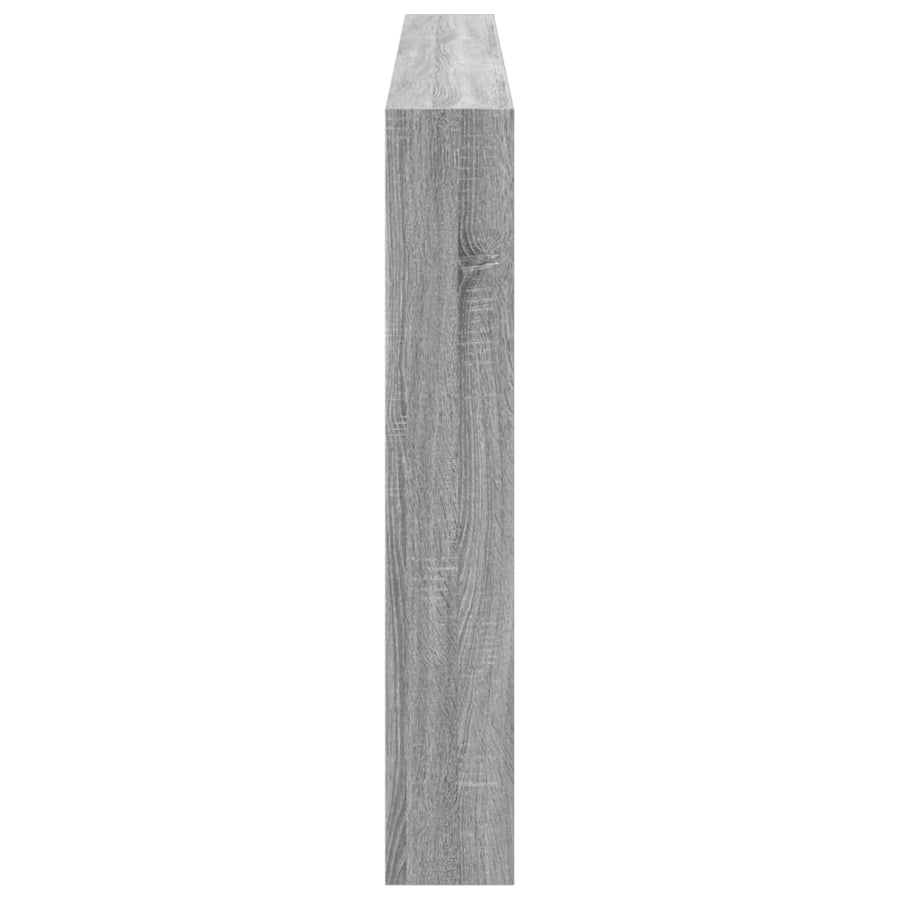Hoofdbordkast met LED-verlichting 200x17x102 cm grijs sonoma