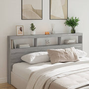Hoofdbordkast 200x17x102 cm grijs sonoma met led
