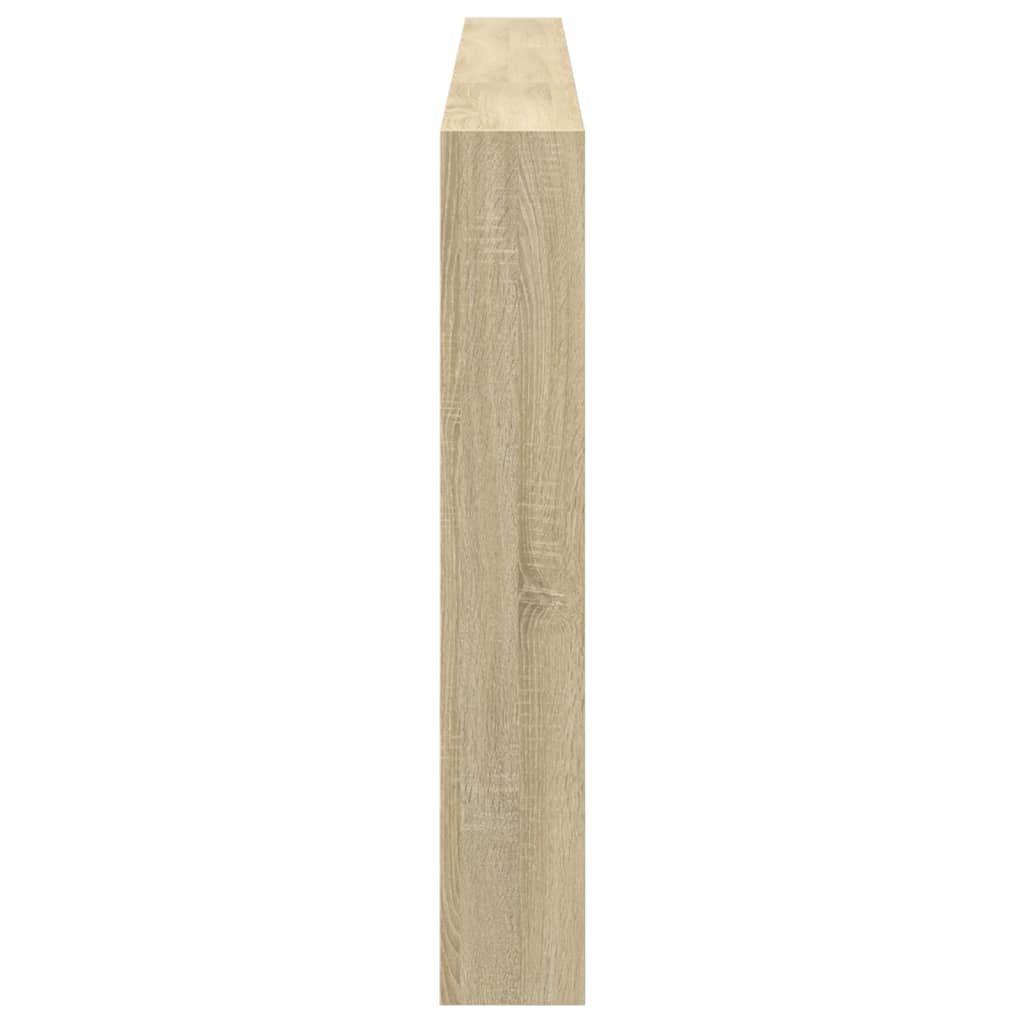 Hoofdbordkast met LED-verlichting 220x17x102 cm sonoma eiken