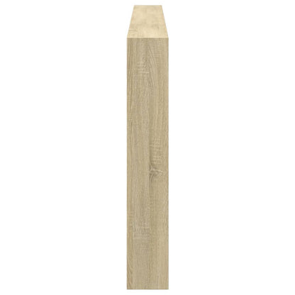 Hoofdbordkast met LED-verlichting 220x17x102 cm sonoma eiken