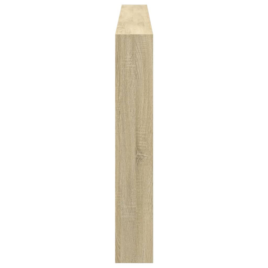 Hoofdbordkast met LED-verlichting 220x17x102 cm sonoma eiken