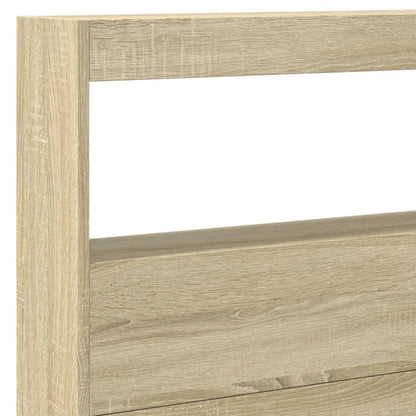Hoofdbordkast met LED-verlichting 220x17x102 cm sonoma eiken