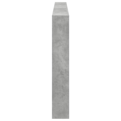 Hoofdbordkast met LED-verlichting 220x17x102 cm betongrijs