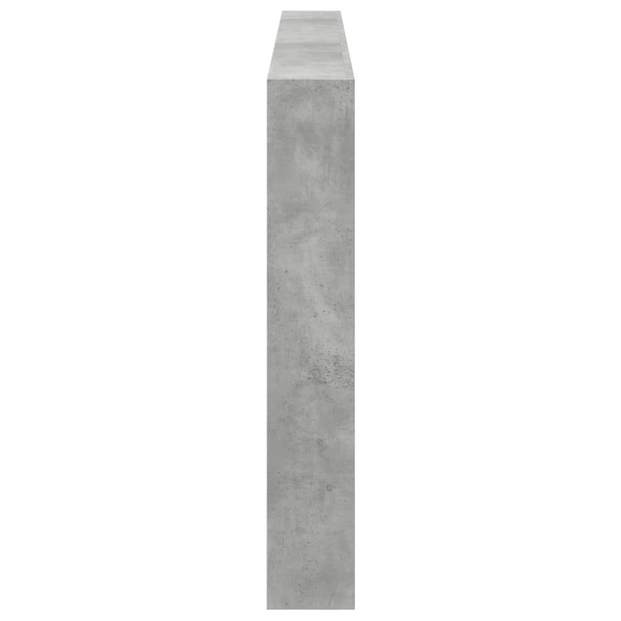 Hoofdbordkast met LED-verlichting 220x17x102 cm betongrijs