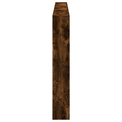 Hoofdbordkast met LED-verlichting 220x17x102 cm gerookt eiken