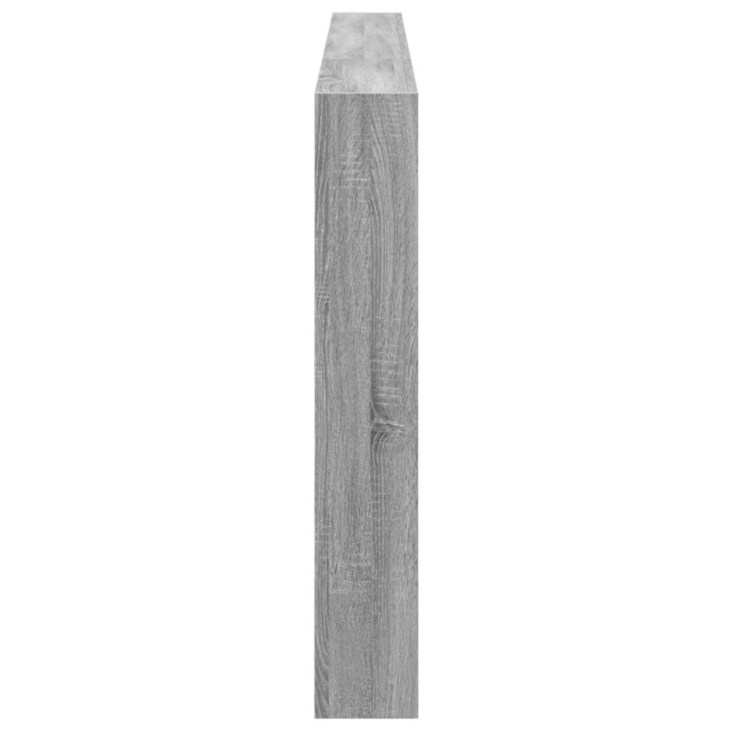 Hoofdbordkast met LED-verlichting 220x17x102 cm grijs sonoma