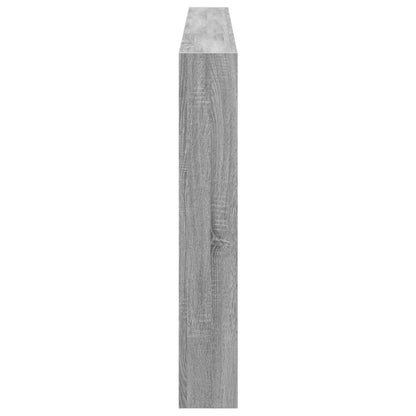 Hoofdbordkast met LED-verlichting 220x17x102 cm grijs sonoma
