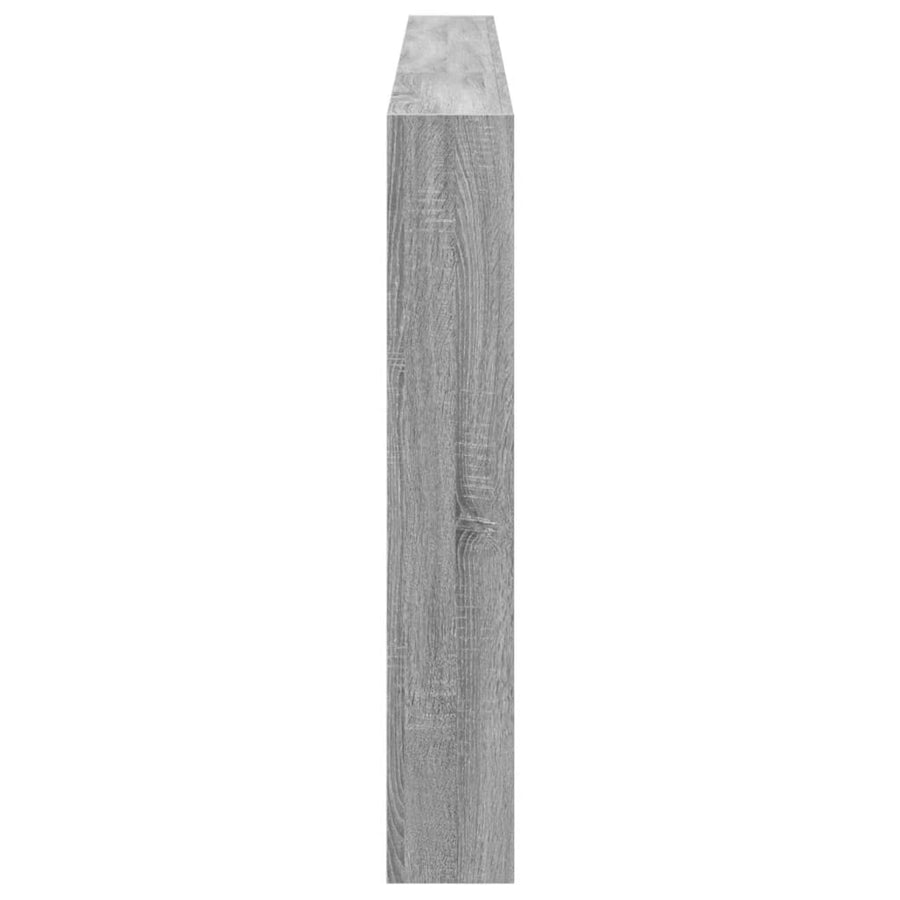 Hoofdbordkast met LED-verlichting 220x17x102 cm grijs sonoma