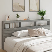 Hoofdbordkast 220x17x102 cm grijs sonoma