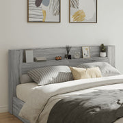 Hoofdbordkast 220x16,5x103,5 cm grijs sonoma eiken