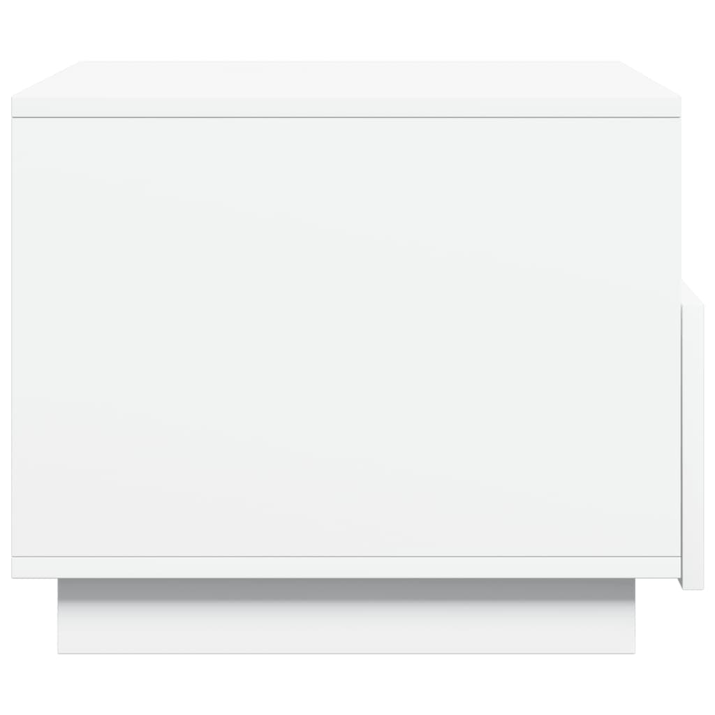 Salontafel met LED-verlichting 50x49x40 cm wit Wit
