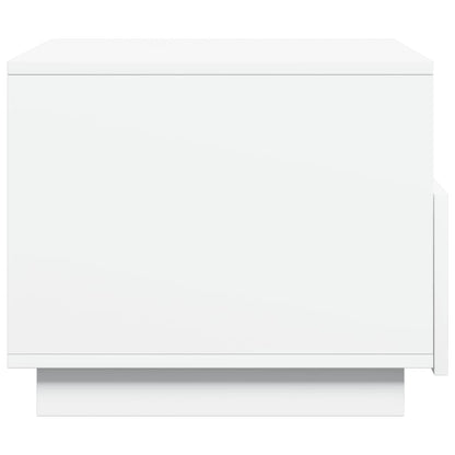 Salontafel met LED-verlichting 50x49x40 cm wit Wit