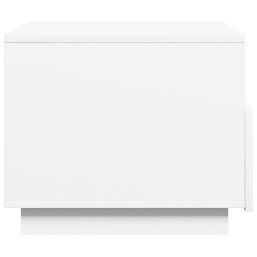 Salontafel met LED-verlichting 50x49x40 cm wit Wit