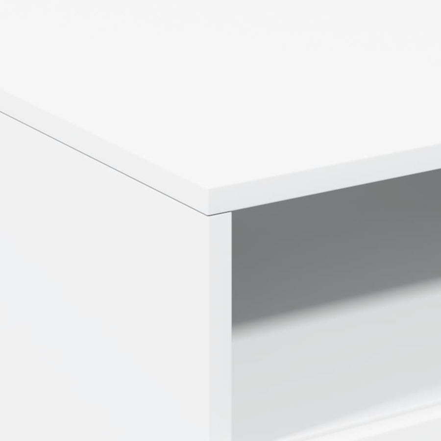 Salontafel met LED-verlichting 50x49x40 cm wit Wit