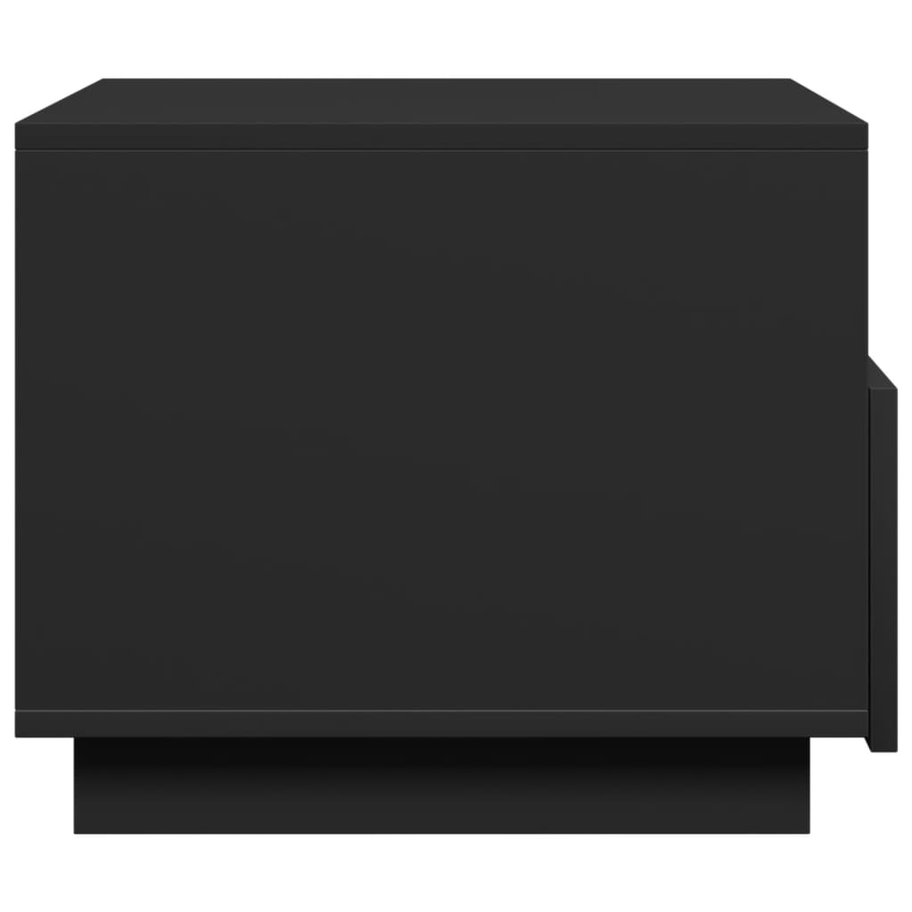 Salontafel met LED-verlichting 50x49x40 cm zwart Zwart