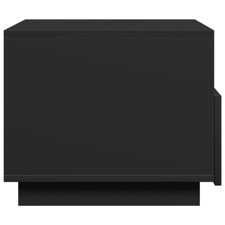 Salontafel met LED-verlichting 50x49x40 cm zwart Zwart