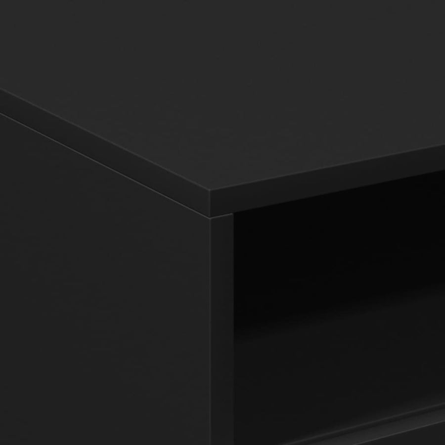 Salontafel met LED-verlichting 50x49x40 cm zwart Zwart