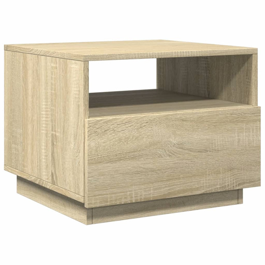Salontafel met LED-verlichting 50x49x40 cm sonoma eikenkleurig Sonoma eiken