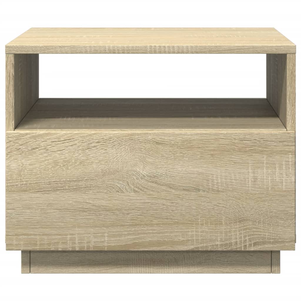 Salontafel met LED-verlichting 50x49x40 cm sonoma eikenkleurig Sonoma eiken