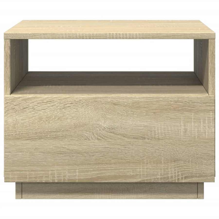 Salontafel met LED-verlichting 50x49x40 cm sonoma eikenkleurig Sonoma eiken